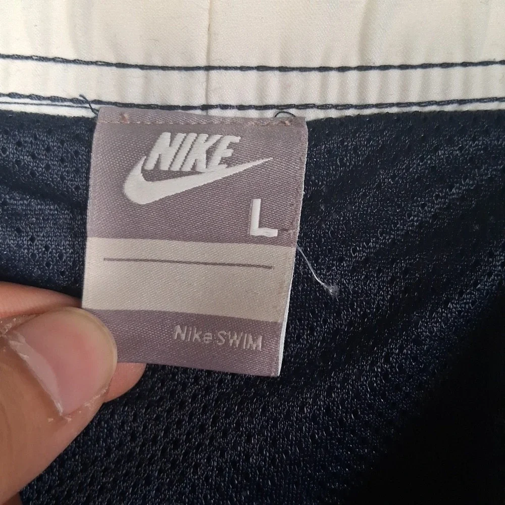 Mens Nike Swim Shorts Size Large‎ Navy Blue 3 Pocket Style Inseam 6